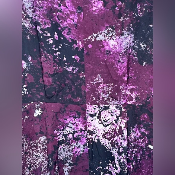 Rag & Bone Leonard Purple Galaxy Silk  Dress with Pockets - Picture 3 of 10